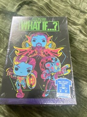 Marvel Studios WHAT IF...? Funko Pop Box with Neon Character Art